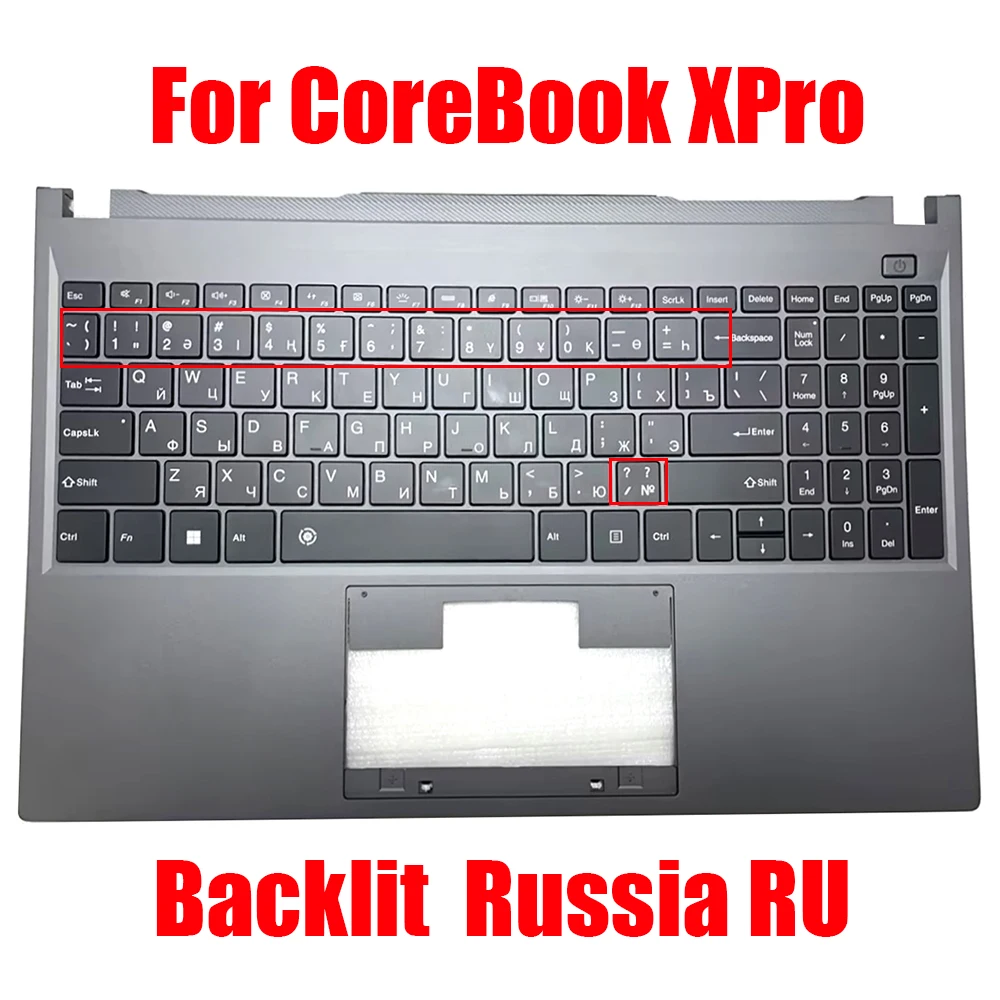 Ru portátil palmrest para chuwi para corebook xpro 15.6 cwi536 cwi530 com teclado inglês retroiluminado preto caso superior novo