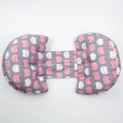 Almofada multifuncional em forma de U para mulheres grávidas, proteção à cintura, sono lateral, apoio do lado abdominal