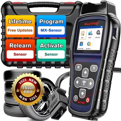 2025 Autel TS501 PRO Leitor de código TPMS Ferramenta de diagnóstico TPMS Chave Fob Teste, atire/aprender todos os sensores TPMS, programa MX-Sensors
