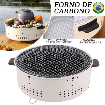 Rodada Churrasco Fogão 1/3pcs Portátil Removível Grelhar Rede De Carvão Forno De Aço Inoxidável Suporte Ao Ar Livre Camping churrasqueira portátil VIE LENTE