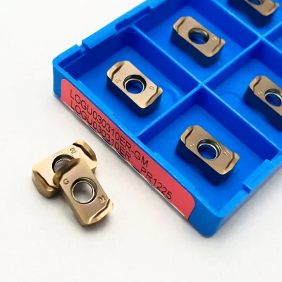 10PCS LOGU 030310 ER GM LOGU0303 Fresa dupla face liga dura inserção de fresagem rápida para frente MFH03R peças de aço inoxidável