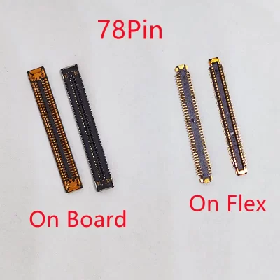 5-20 pces tela lcd flex fpc conector para samsung galaxy a12 a125 a125f a125f/ds carregador usb plugue de carregamento 78 pinos