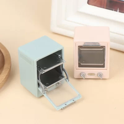 1 pçs casa de bonecas em miniatura cozinha cafeteira forno elétrico microondas máquina churrasco cozinha modelo elétrico fingir brinquedos