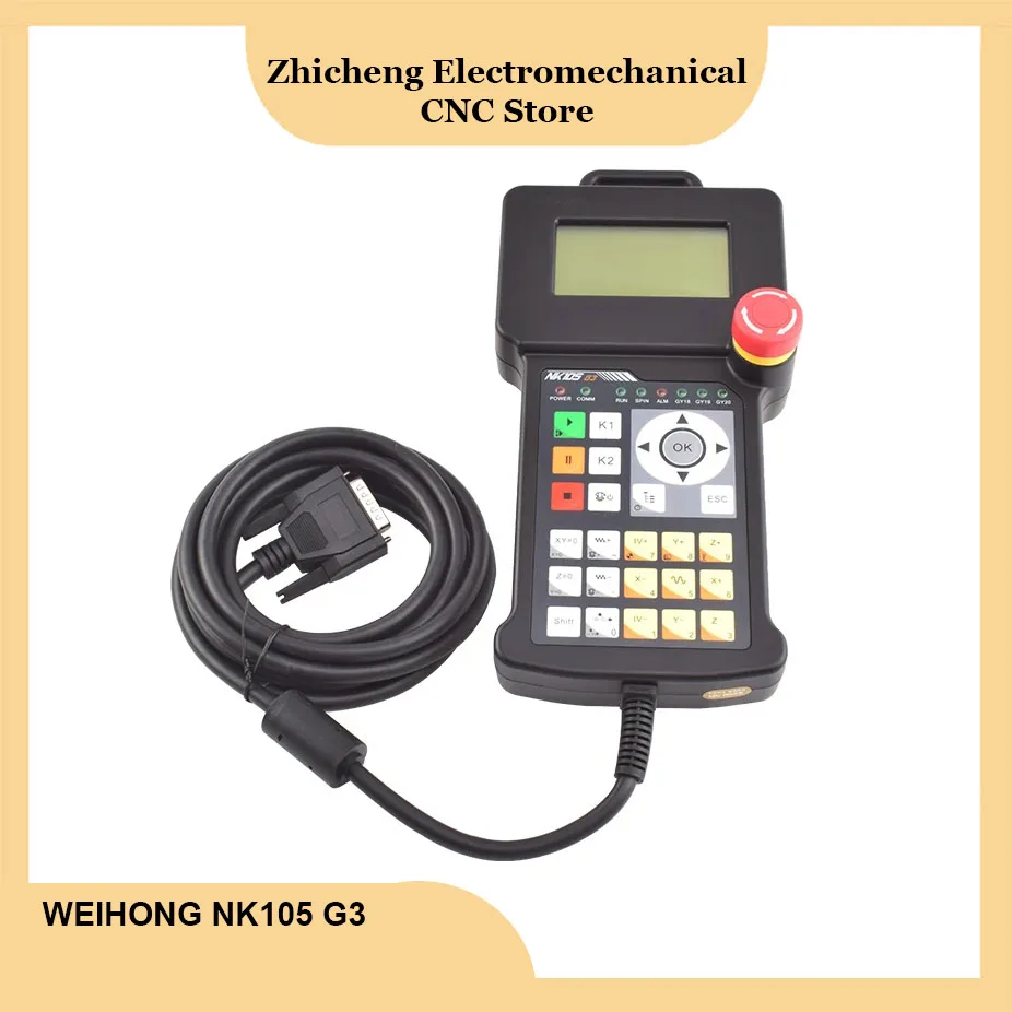 Controlador Weihong Woodworking, NK105 G3 Handle, DSP, 3Axis, 4Axis, Motion Control System para CNC Router, Trocador de Ferramentas Automático, Novo