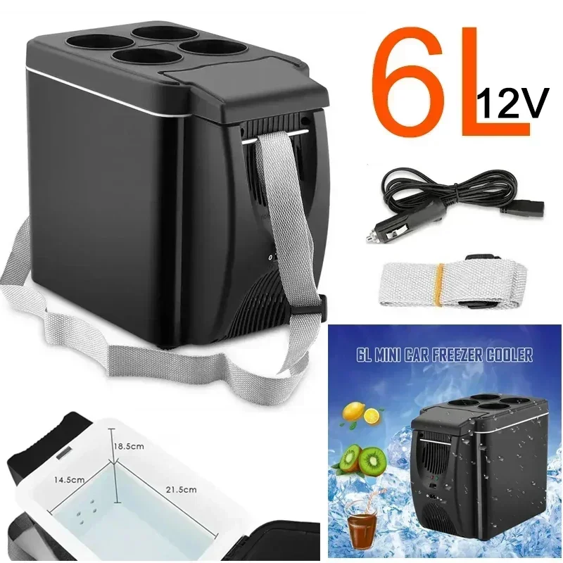 6L 12V Car Refrigerator Freezer Heater Mini Car Freezer Cooler And Warmer Electric Fridge Portable Icebox Travel Refrigerator - Image 3