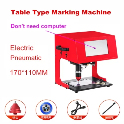 Máquina de gravação elétrica pneumática da máquina da marcação da placa de identificação de 170x110mm para peças de metal