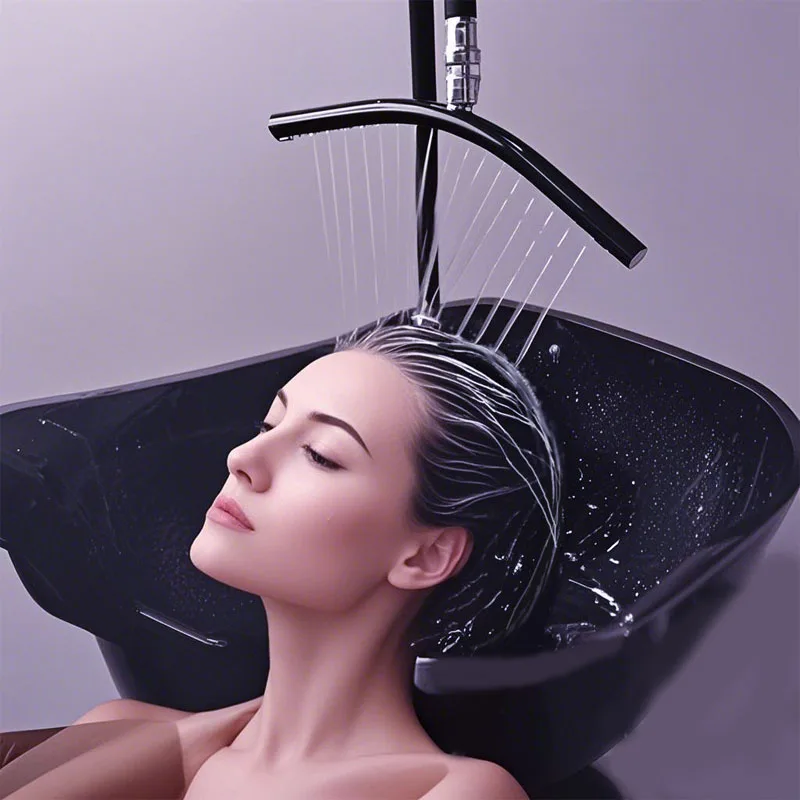 Cabeça de luxo spa circulação de água dobra chuveiro para barbearia salão de beleza do cabelo cerâmica moderna para cama de jantar