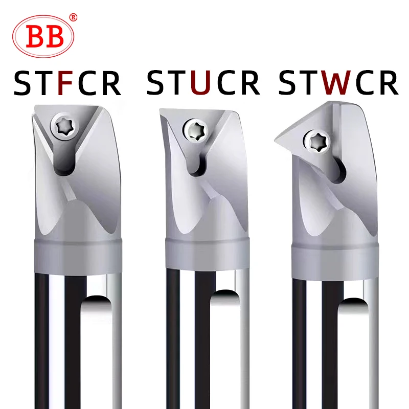 Barra chata de torno bb, tipo parafuso, torneamento interno stucr stfcr stwcr s10k s12m c12 h12 hss, suporte de ferramenta de liga de aço de carboneto tcmt tp