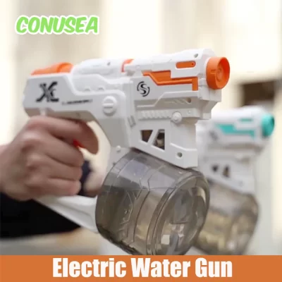 Pistola de água elétrica automática para crianças, Armas de longo alcance, Grande capacidade, brinquedos de água para piscina e praia