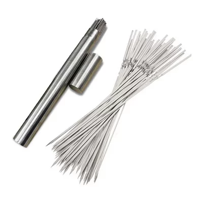 Espeto De Churrasco De Aço Inoxidável, Kebab Reutilizável, Vara De Ferro Para Acampamento Ao Ar Livre, Ferramentas De Piquenique, Cozinhar Ferramentas, 35cm, 50Pcs