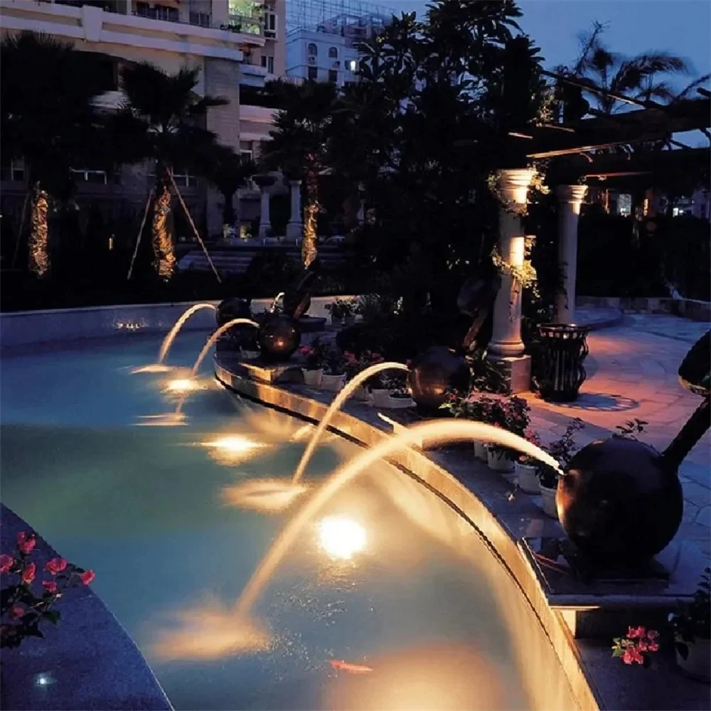 RGB LED Underwater Pool Light, Lâmpada exterior e interior, Landscape Spotlight, Bluetooth App Controller, DC 12V, Fonte, Lagoa, 12W - Image 4