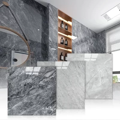 10 pçs pvc imitação de mármore piso adesivos auto-adesivos adesivos de parede à prova dwaterproof água banheiro sala estar moden decoração decalques