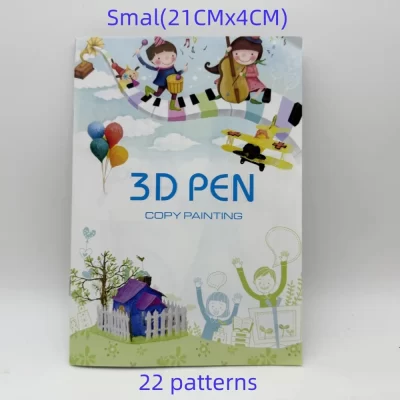 Livro de imagens de impressão 3D cor reutilizável 14/22 padrão papel grosso placa transparente modelo de pintura para caneta 3D presentes para crianças