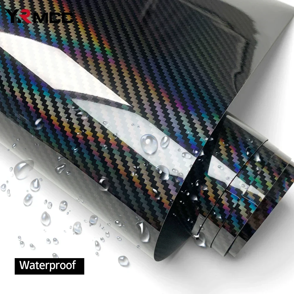 Gloss Laser Rainbow Carbon Fiber Vinyl DIY Car Stickers Motorcycle Body Covers Film Console Computer Laptop Skin Car Accessories - Image 4