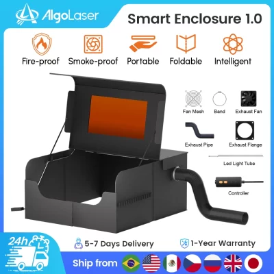 Foldable Laser Engraver Enclosure Fireproof Dustproof Protective Cover 830x730x395mm for TwoTrees ACMER ORTUR SCULPFUN AlgoLaser