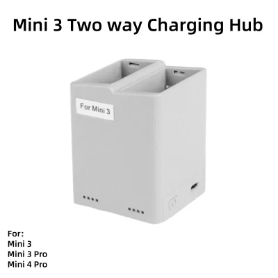Para mini 3/4pro bateria de carregamento em dois sentidos hub drone carregador de bateria compatível com mini 3/3pro/4pro série drone acessórios