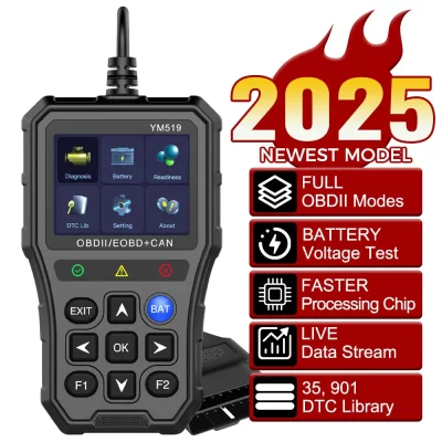 Leitor de código ym519 ms309 obd2 leitor de código de falha scanner multi-idioma ferramentas de diagnóstico do carro sistema de motor testador de bateria