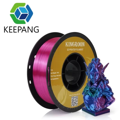 Newest 1kg Silk PLA Filament Three Color Rainbow 1.75mm 3D Printer Filament Red Green Blue Printing Materials for imprimante 3d
