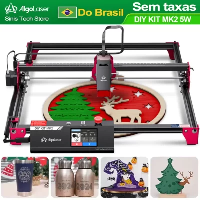 AlgoLaser DIY KIT MK2 5W 10W Laser Engraver Cutter Machine 3.5Inch Touch Screen Engrave Stainless Steel CNC Machine Wood Acrylic