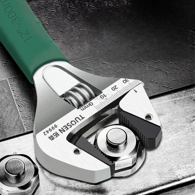 Chave ajustável universal dip plástico aço carbono galvanoplastia oficina mecânica ferramentas de reparo mão chave do carro