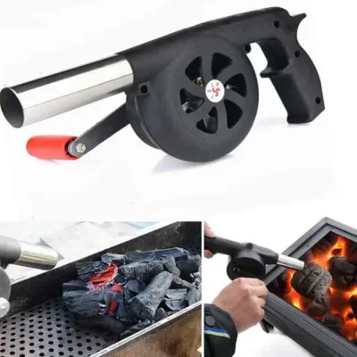 Ventilador portátil de manivela, Ventilador de ar, Churrasqueira manual, Fire Starter, Flame Exciter, Cozinhar Ferramenta para Churrasco, Piquenique, Camping, BBQ Tool