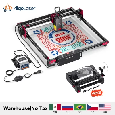 Algolaser CNC Madeira Laser Gravador, DIY Kit, telefone Offline Cortador, Longo Curto Foco Tabela, Carpintarias, Gravação Máquina de Corte, 20W