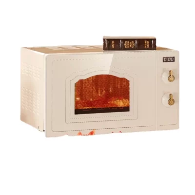 Light Wave Oven, Retro Microwave Steam Oven, Household Mini Light Wave Flat Stainless Steel 220V Microondas
