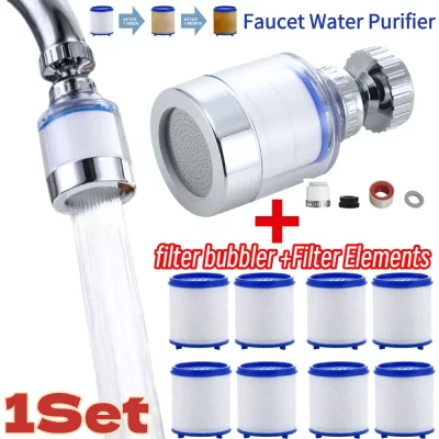 Filtro de água para torneira, para cozinha, elemento de banheiro, remoção de elemento de cloro, adaptador de torneira de metal pesado