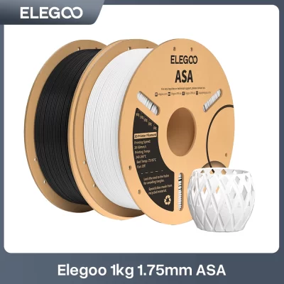 ELEGOO 1KG/2KG/4KG 1.75mm ASA Filament,UV & Weather Resistant 3D Printer Filament Perfect for Outdoor Functional Parts 1KG