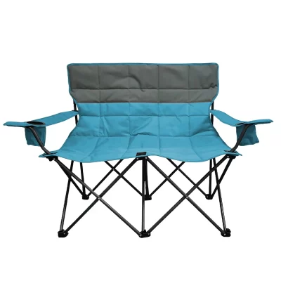 Large Double Folding Chair Heavy Duty Thickened Seat Quilted Cup Barrel Armrest Portable Camping School Hotel Living Room