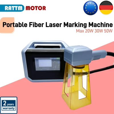 Máquina portátil de marcação a laser de fibra, 20w, 30w, 50w, para gravação, impressão diy, metal, presente, logotipo, qr, código de barras, palavra image