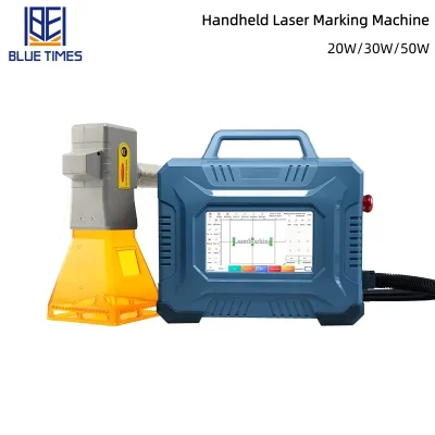 Máquina de marcação portátil 20/30/50W Máquina de marcação a laser de fibra alimentada por bateria de lítio para gravação em metal, plástico e vidro