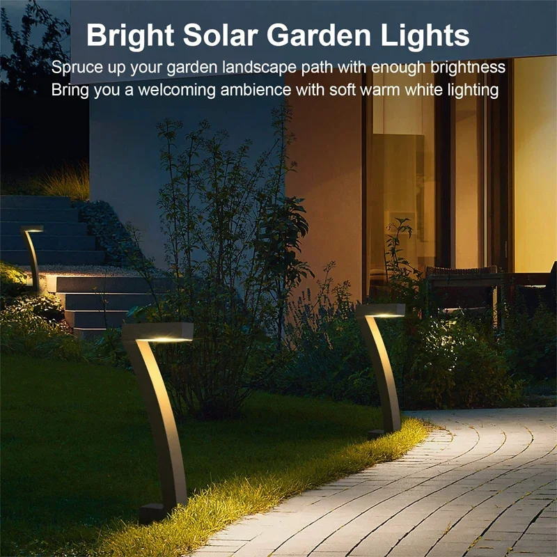 4/8 pçs solar led luz luzes do jardim iluminação ao ar livre ip65 à prova dip65 água gramado caminho holofotes para quintal entrada passarela pátio decoração - Image 2