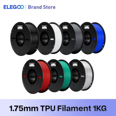 ELEGOO 1KG 1.75mm TPU 3D Printer Filament,95A Shore Hardness Flexible TPU Filament with Extreme Resilience and Flexibility