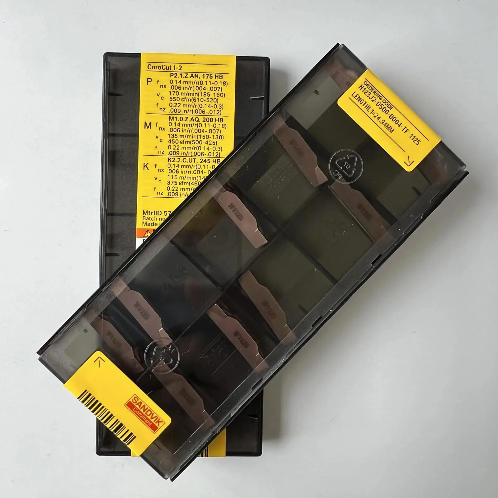 Original SANDVIK / N123J2-0500-0004-TF 1125 / ferramenta de lâmina de liga dura 10 unidades
