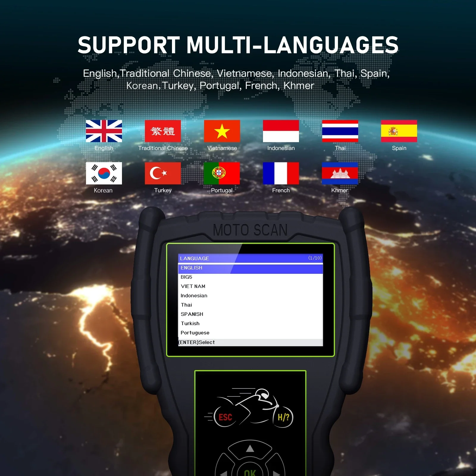 Jdiag m100 pro scanner de diagnóstico de motocicleta obd2 ferramenta de diagnóstico de falhas leitor de código de moto para bmw kawasaki yamaha suzuki ktm - Image 5