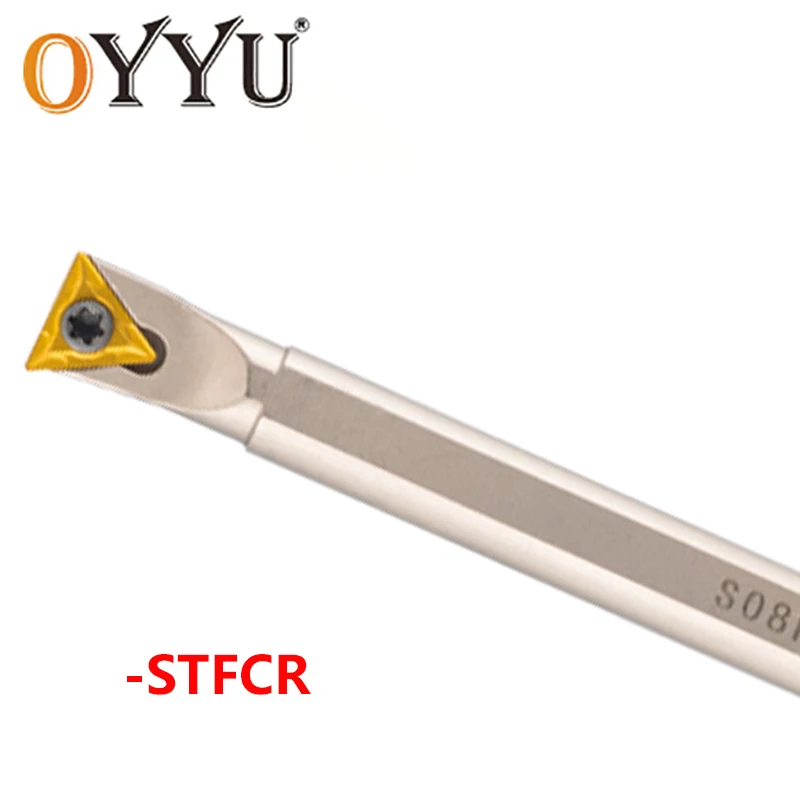 OYYU-branco níquel revestido CNC torno cortador, ferramentas de torneamento interno, S10K-STFCR09, S08K, S12M, S14N, S16Q, S20R, STFCR09, STFCR11, STFCR16