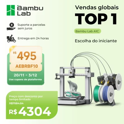 Bambu Lab A1 Combo 3D Printer with AMS Lite 500mm/s Ultra-Fast Printing Auto Leveling Robust Direct Extruder Engineer Filaments