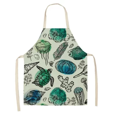 man Elephant dolphin sea land animal pattern House cleaning Apron for children kids apron Woman kitchen apron Men kitchen apron