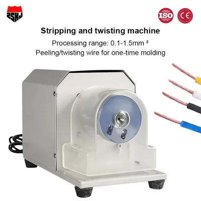 2-in-1 Automatic Wire Stripper Twister 40W Electric Cable Stripping Twisting Tool for 0.1-1.5mm² (AWG 28-16) Wires Power Cords