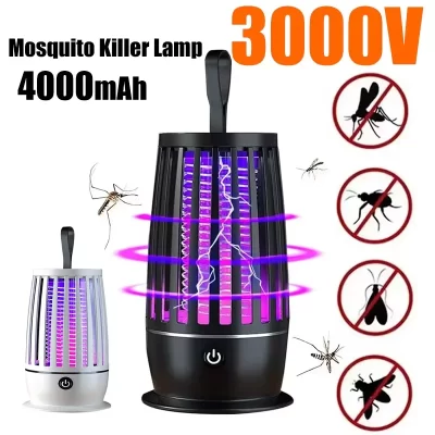 Portabl mosquito assassino lâmpada usb recarregável elétrica fly armadilha portátil assassino de insetos repelente ao ar livre mudo anti mosquito lâmpada