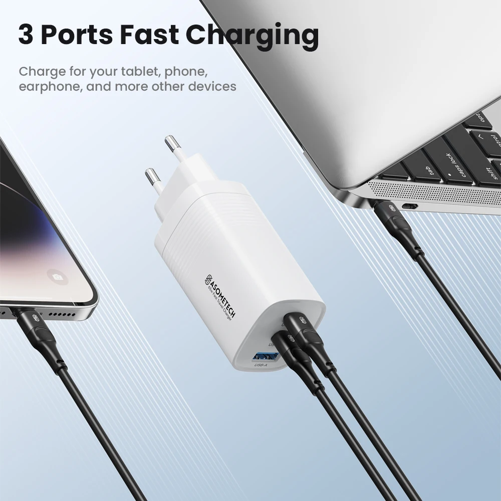 67w gan carregador pd usb tipo c carregamento rápido 3.0 pd3.0 telefone chager para iphone 14 13 12 pro max samsung s23 tablet - Image 6