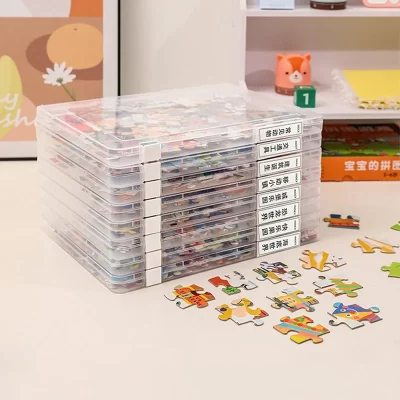 2026 new Useful Puzzle Storage Container PP Material Puzzle Organizer with Cover Waterproof Puzzle Storage Holder Storing Box