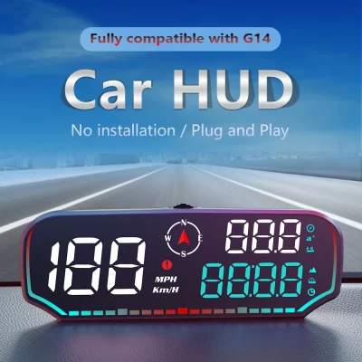 NOYAFA G14 Car Head Up Display Car HUD GPS LED Fatigue driving alarm High-definition display screen of date tachometer