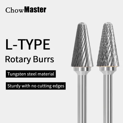 Chowmaster Carbide Burr 6mm Shank Grinder Rotary Tool Rasp Bits L LX Type Rotary File Wood Metal Carving Electric Grinding