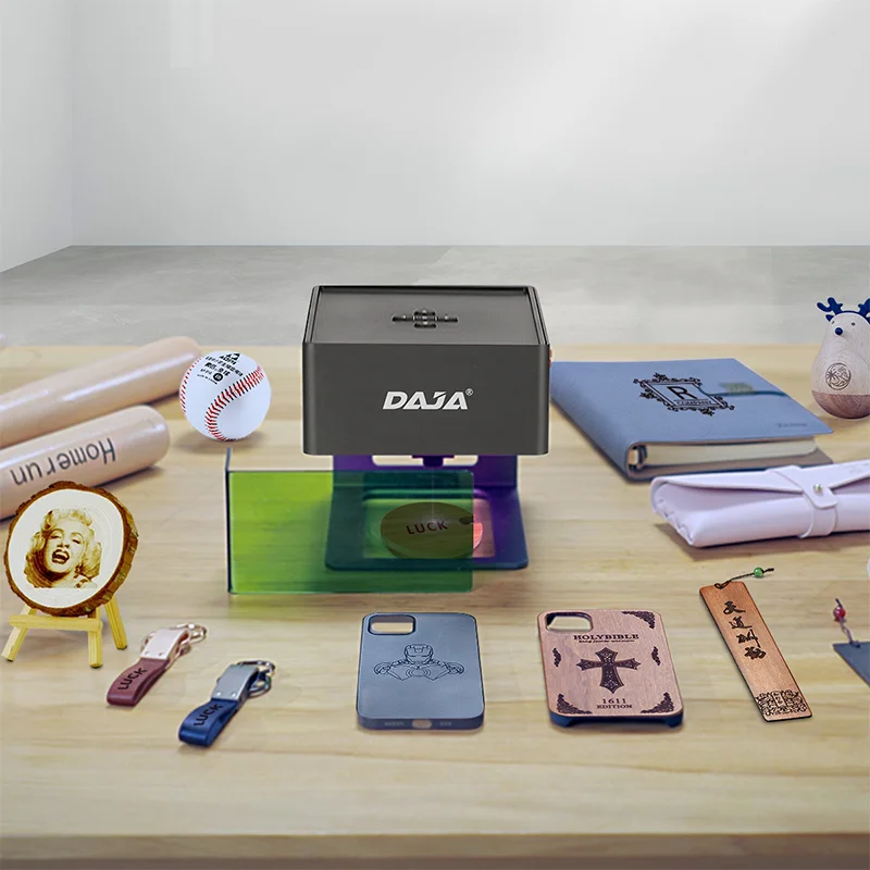 Daja mini gravador a laser portátil diy máquina bluetooth pintado papel couro madeira plástico logotipo cnc máquina