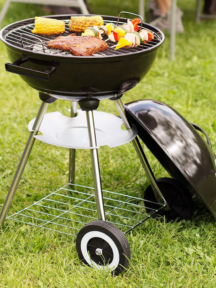 K-star fogão para churrasco doméstico ao ar livre portátil churrasqueira 18.5 Polegada fogão a maçã carvão grelhado fogão push-pull 2024 - Image 6