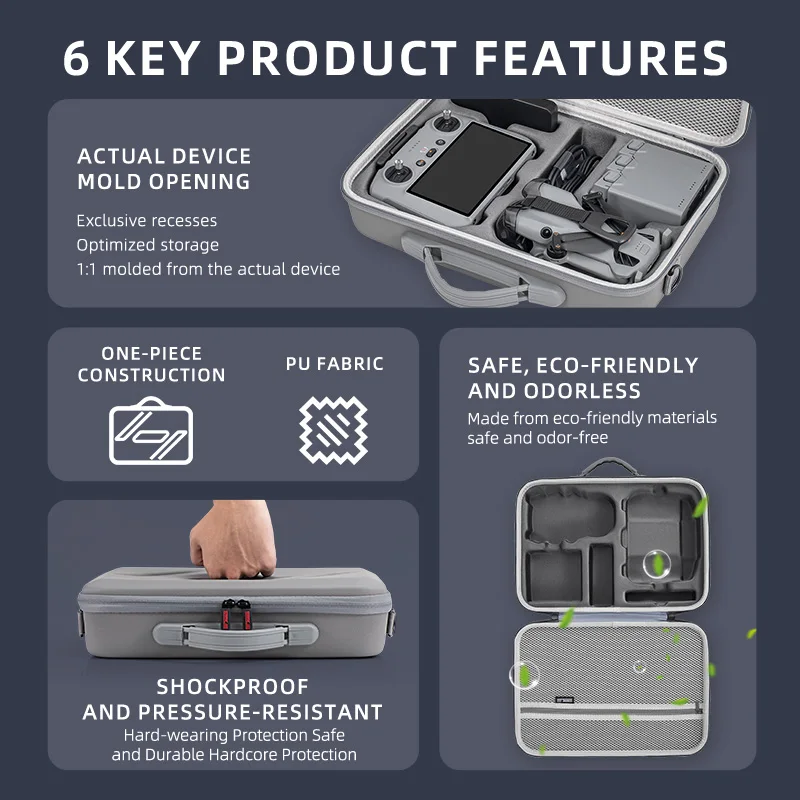 Storage Bag for DJI Mini 5 Pro Portable Travel Box Handbag For DJI Mini 5 Pro RC 2 Hard Carrying Case Drone Accessories - Image 3