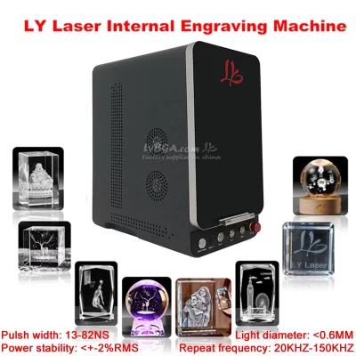 Máquina de escultura interna de cristal de vidro a laser 3d desktop portátil mini raio ultravioleta roxo luz fria uv 5w gravação a laser
