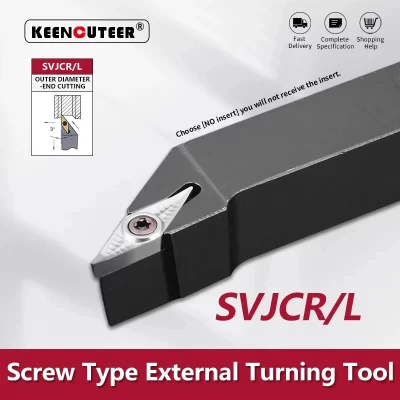 SVJCR1212 SVJCR1616 SVJCR2020 SVJCR2525 Ferramenta de torneamento externo SVJCR SVJCL Suporte de torneamento de barra de torno Barra de corte CNC